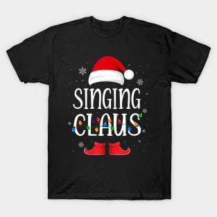 Singing Santa Claus Hat With Xmas Light Christmas Holiday T-Shirt